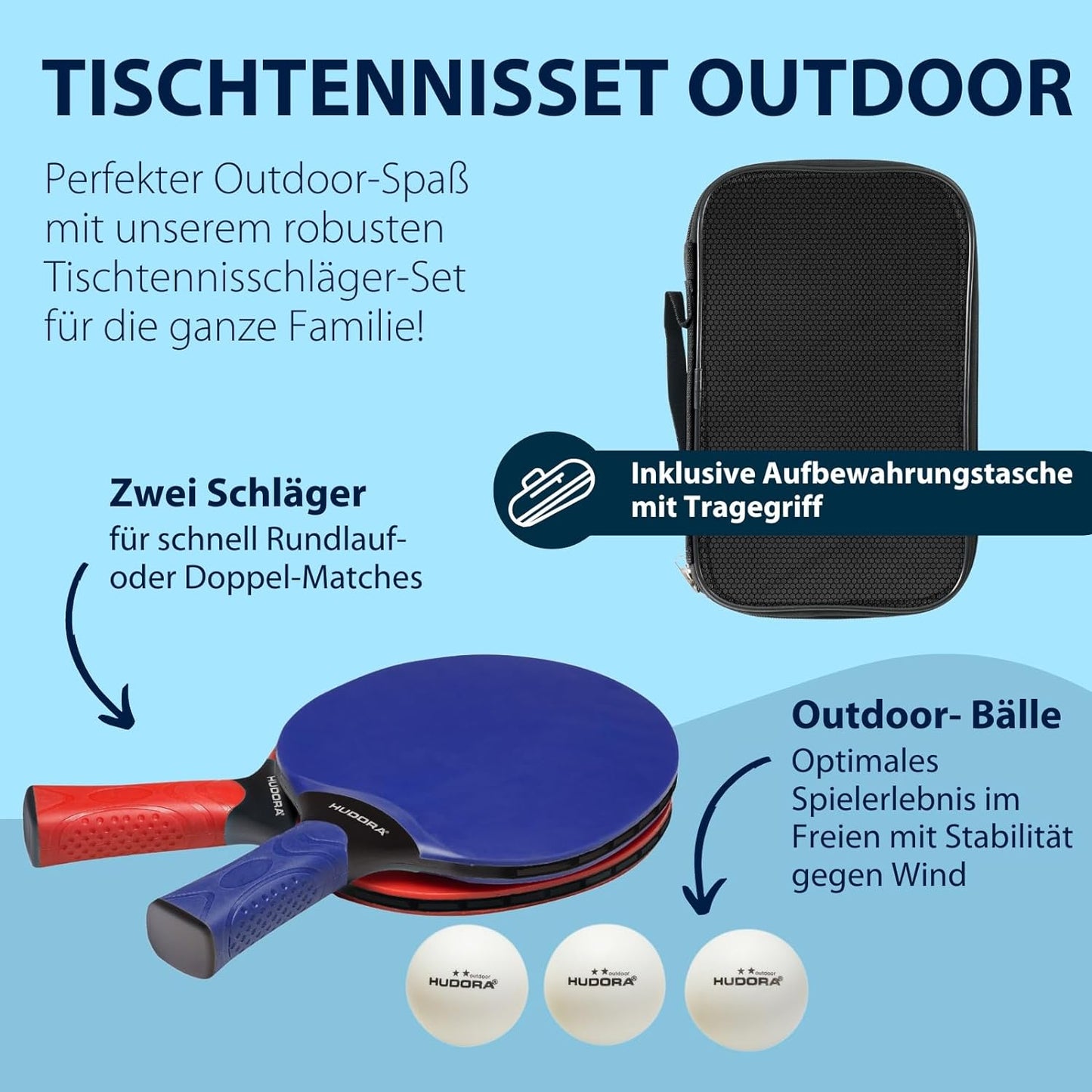 Hudora Tischtennis-Set Outdoor