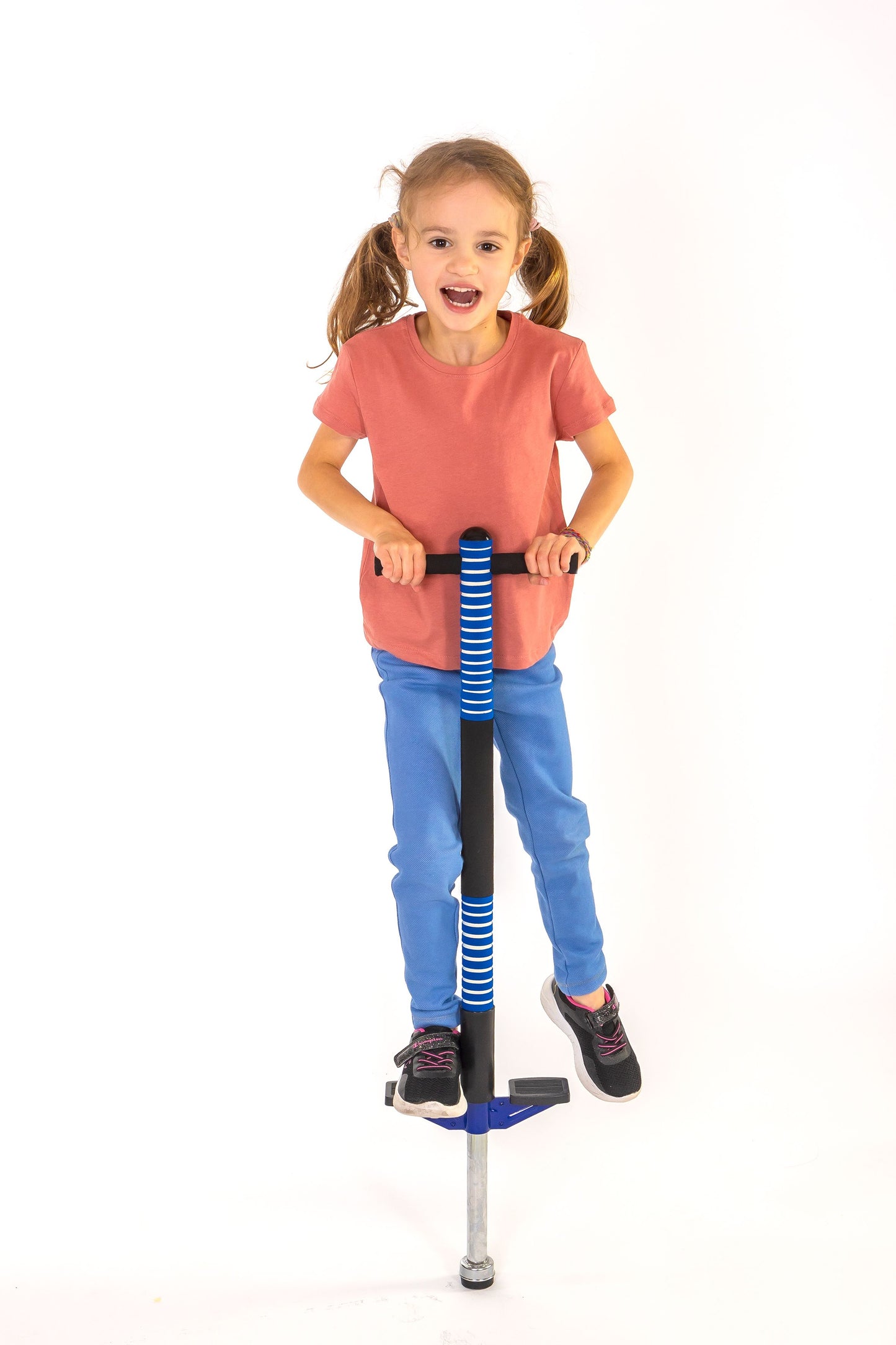Pogo Stick blau / schwarz, Höhe 95 cm