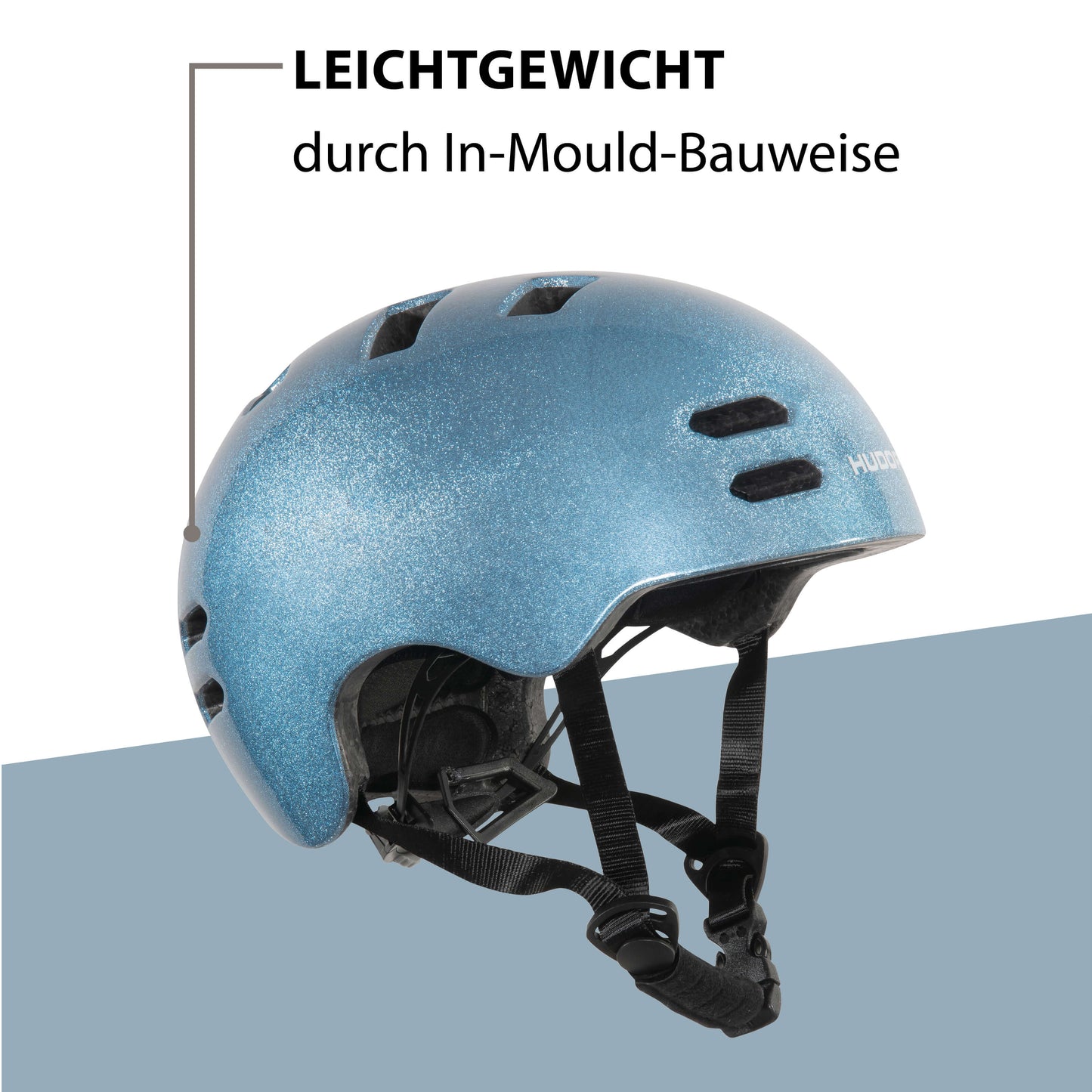 HUDORA Skaterhelm Reflect, blau