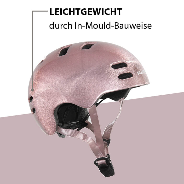 HUDORA Skaterhelm Reflect, rosé