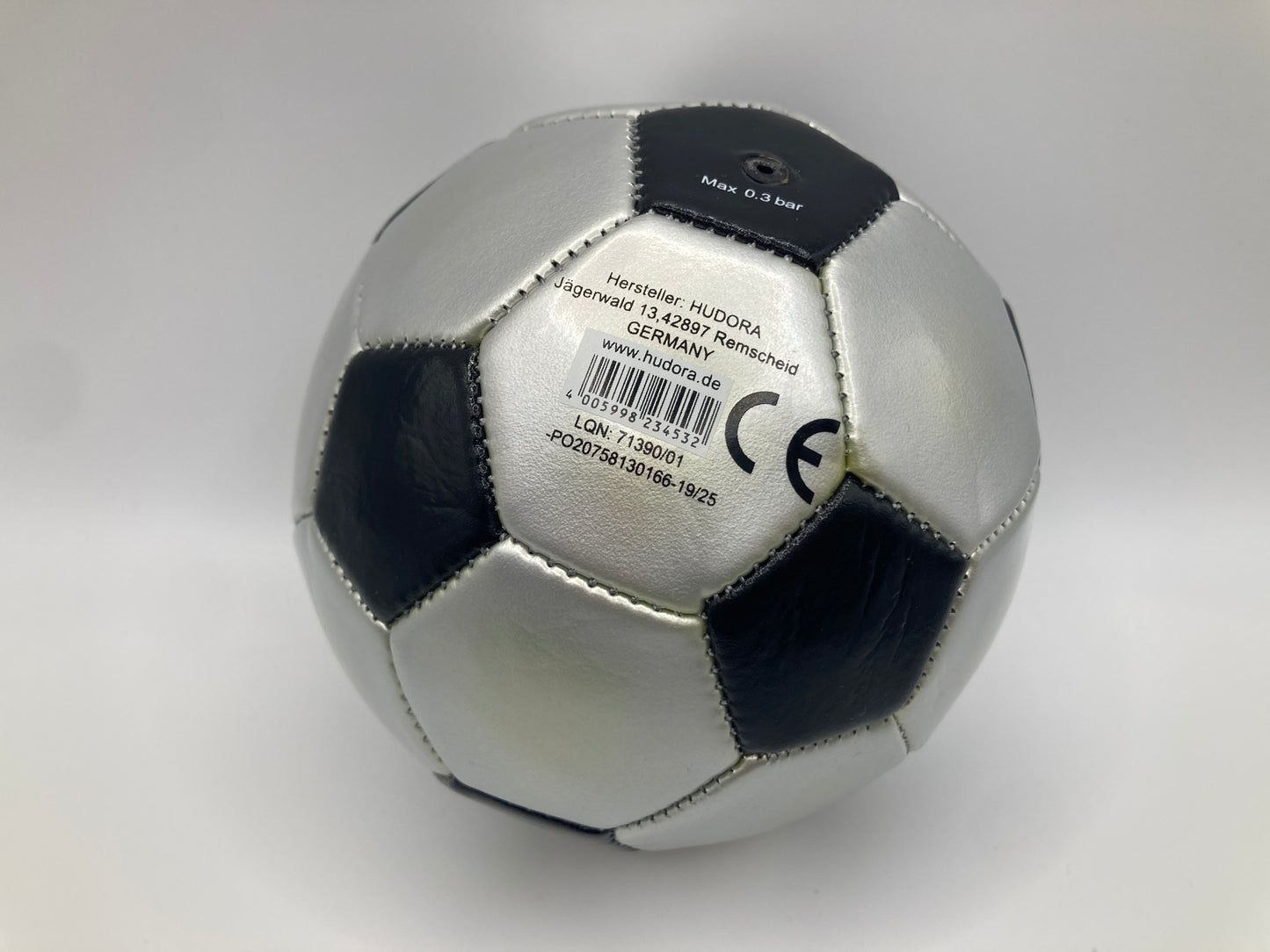 Mini ballon de football HUDORA argenté