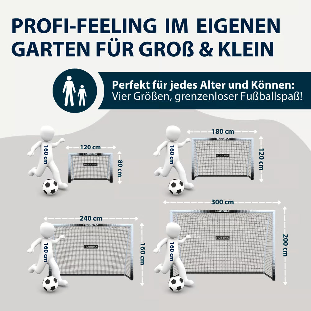 HUDORA Fußballtor Pro Tect Advanced White, verschiedene Größen (B-Ware)