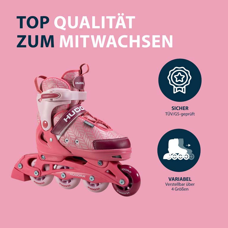 HUDORA Inline Skates, Mia 2.0, pixie, Gr. 29-40