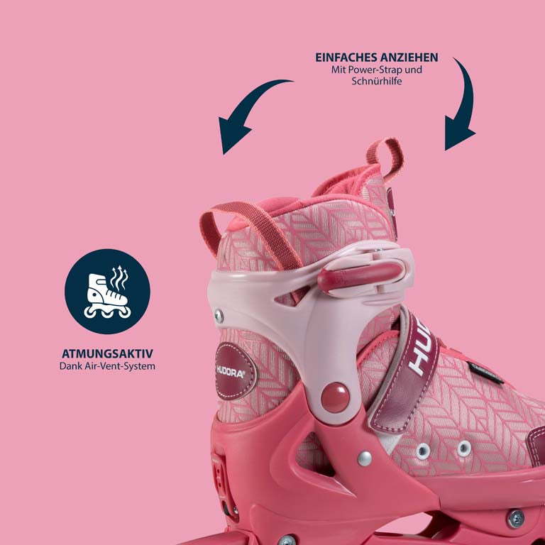HUDORA Inline Skates, Mia 2.0, pixie, Gr. 29-40