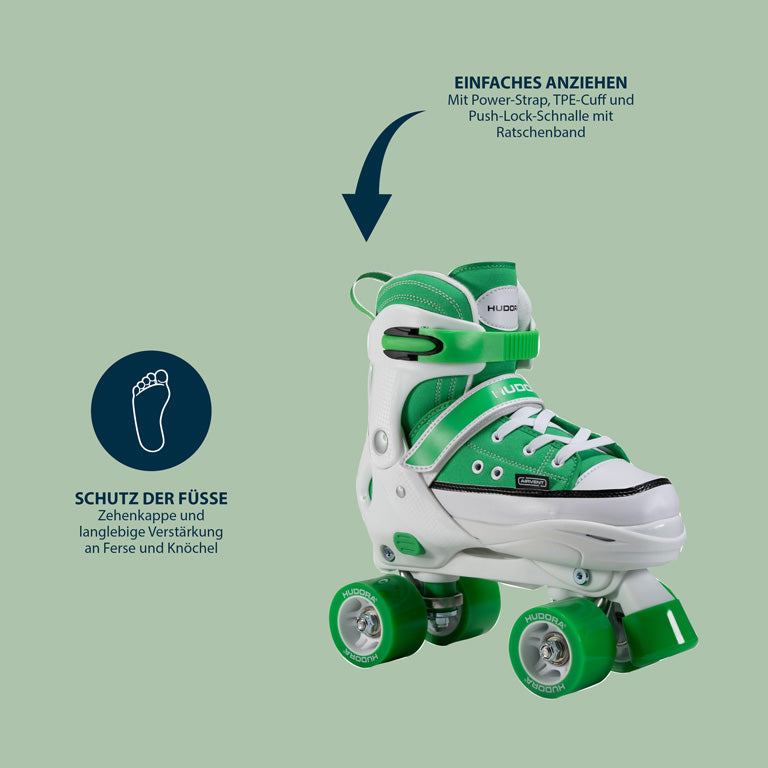 HUDORA Rollschuh Sneaker, grass Gr. 28-39
