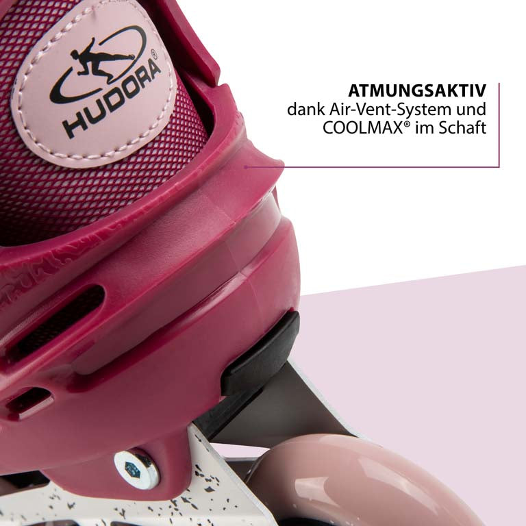 HUDORA Inline Skates Comfort, strong berry, Gr. 29-40