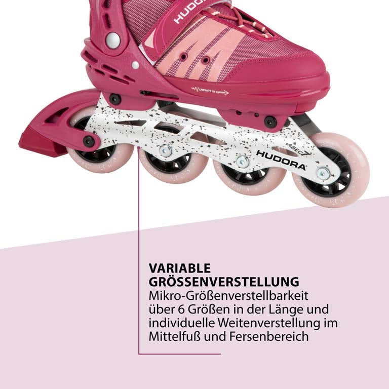HUDORA Inline Skates Comfort, strong berry, Gr. 29-40
