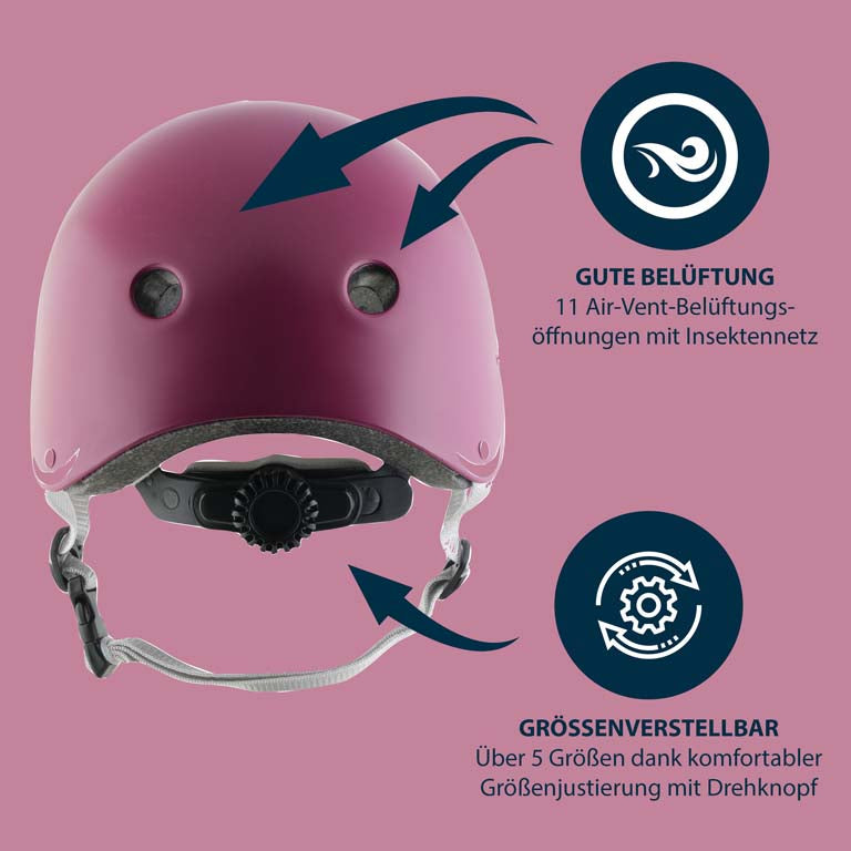 HUDORA Skaterhelm, berry