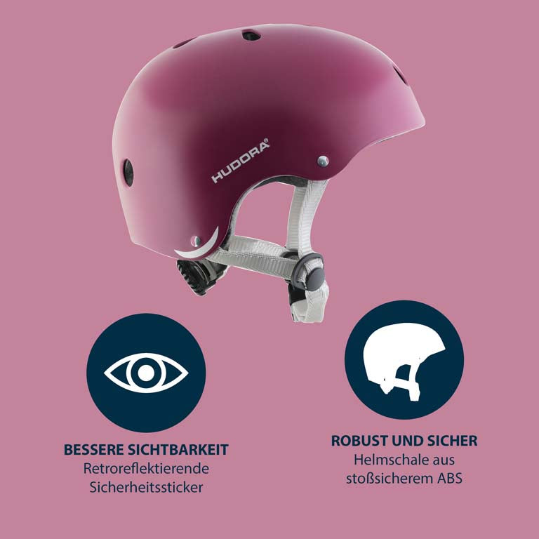 HUDORA Skaterhelm, berry