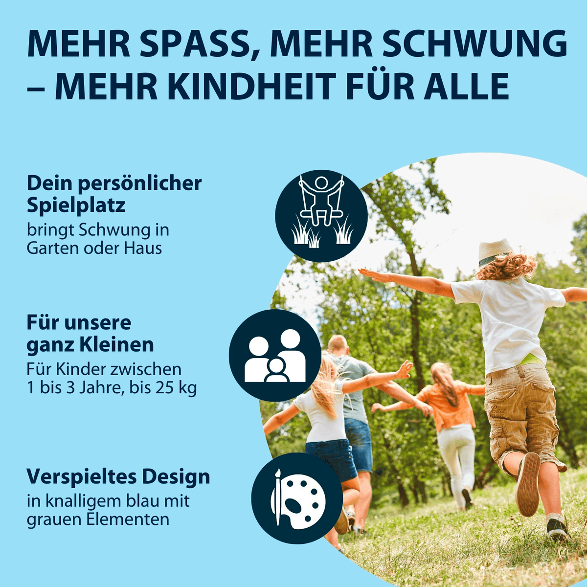 HUDORA Babyhochschaukel, blau/grau