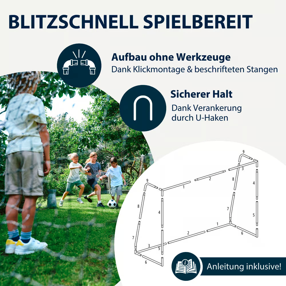 HUDORA Fußballtor Pro Tect Advanced White, verschiedene Größen (B-Ware)