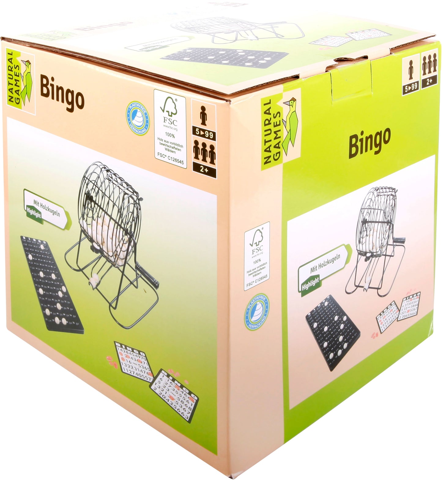 Bingo mit Metallkorb