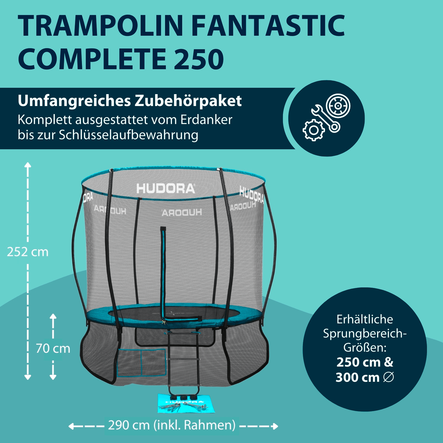 HUDORA Fantastic Complete 250V Trampolin (B-Ware)