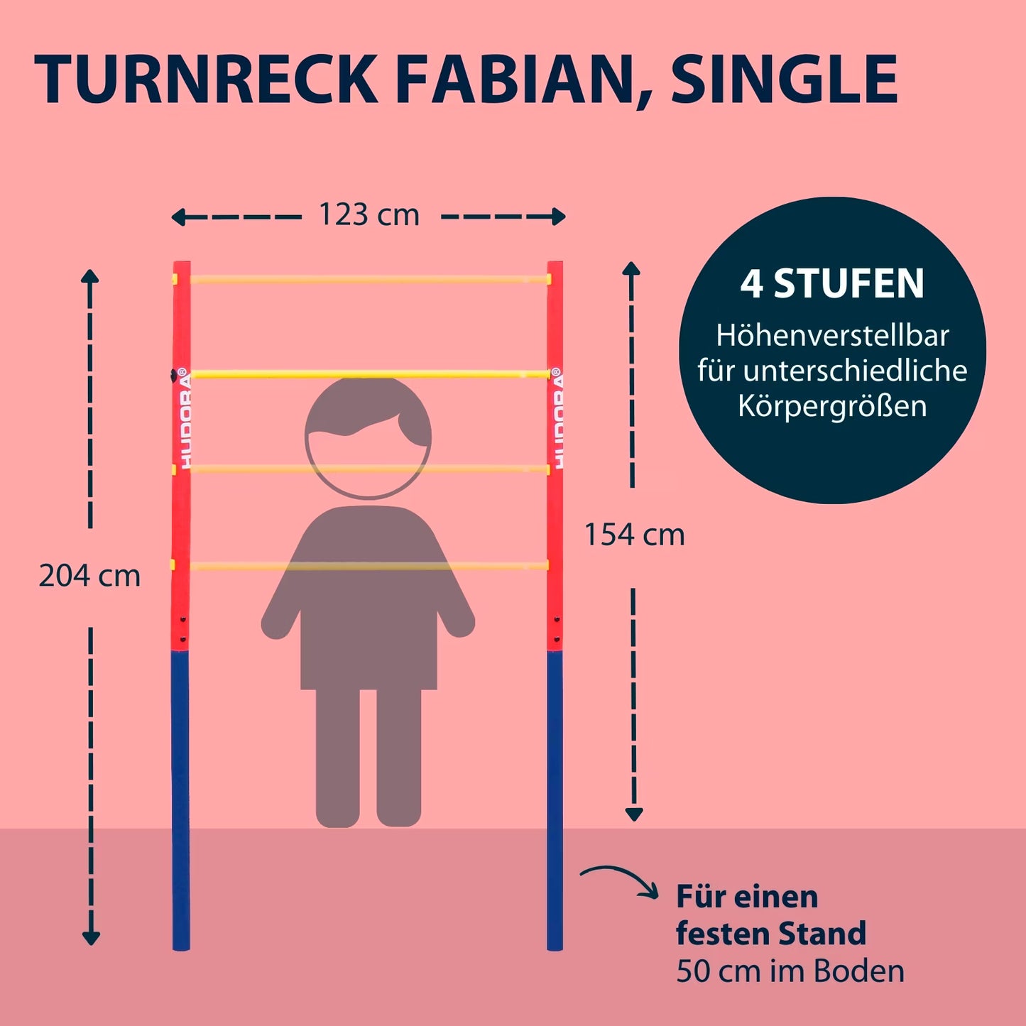 Barre de gymnastique simple HUDORA Fabian 