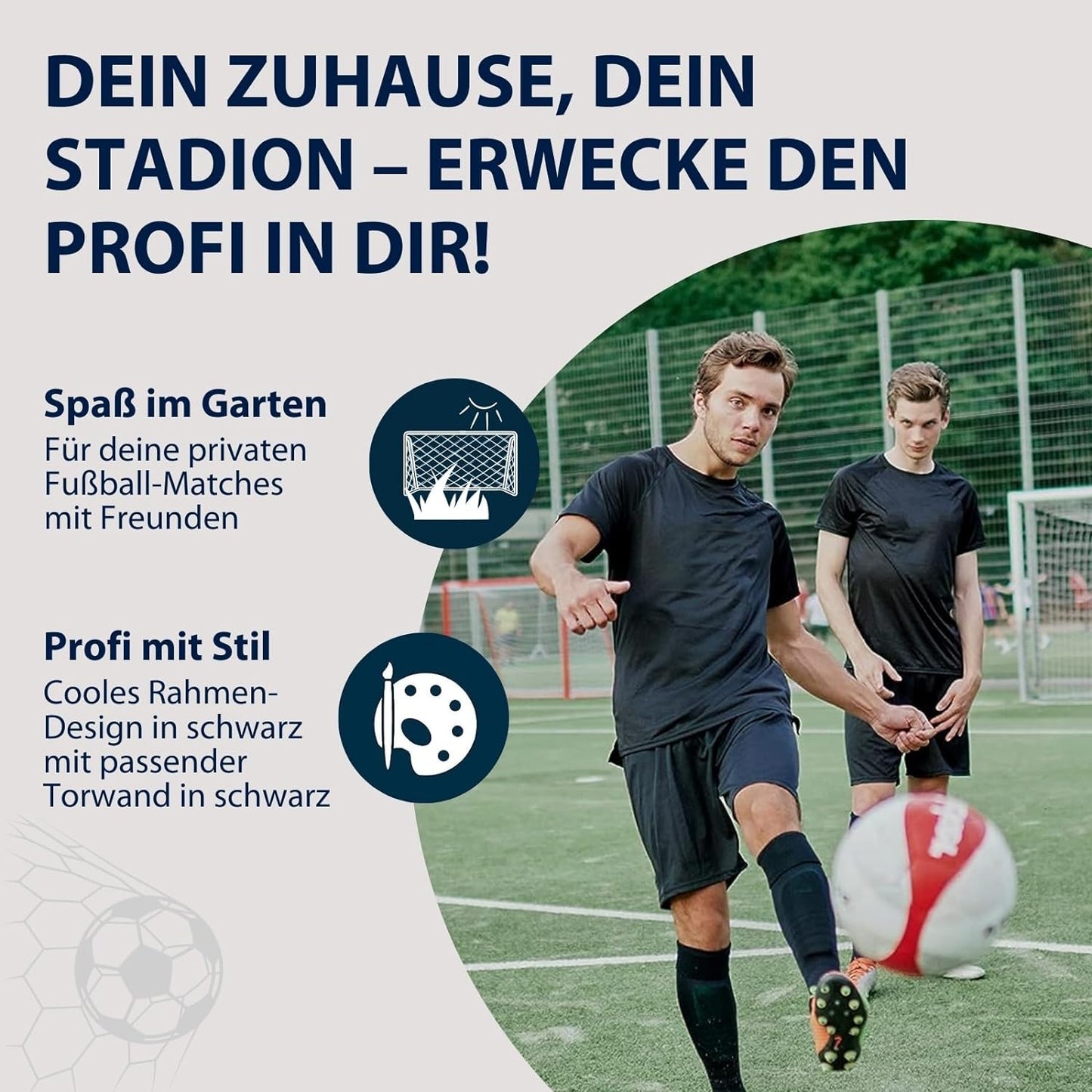 HUDORA Fußballtor Trainer mit Torwand