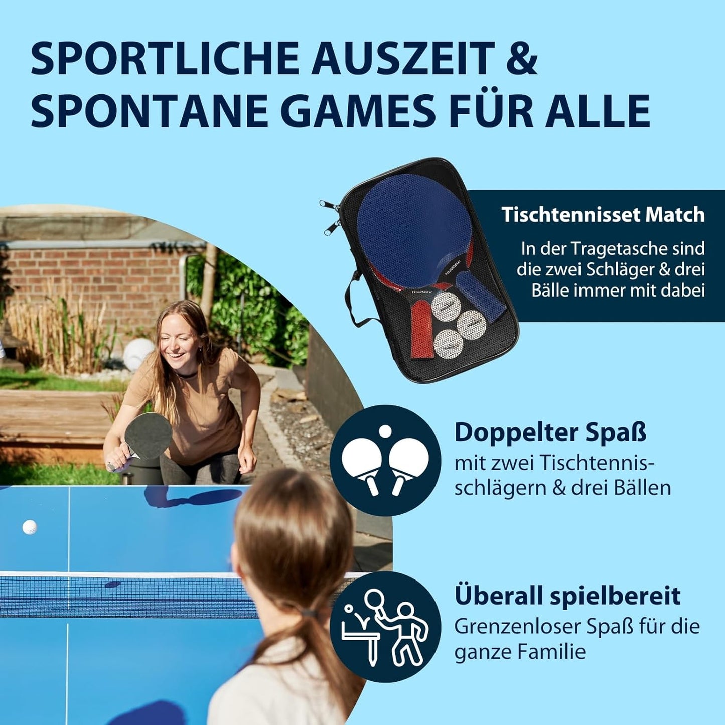 Hudora Tischtennis-Set Outdoor