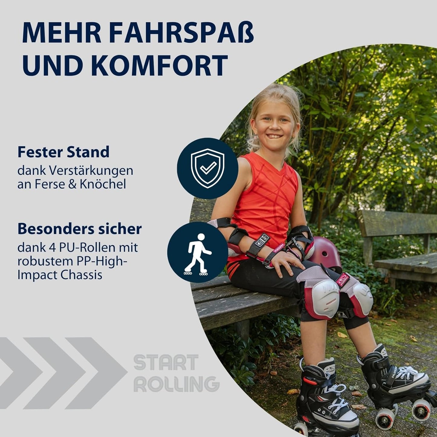 HUDORA Rollschuh Roller Skate, schwarz, Gr. 28-39