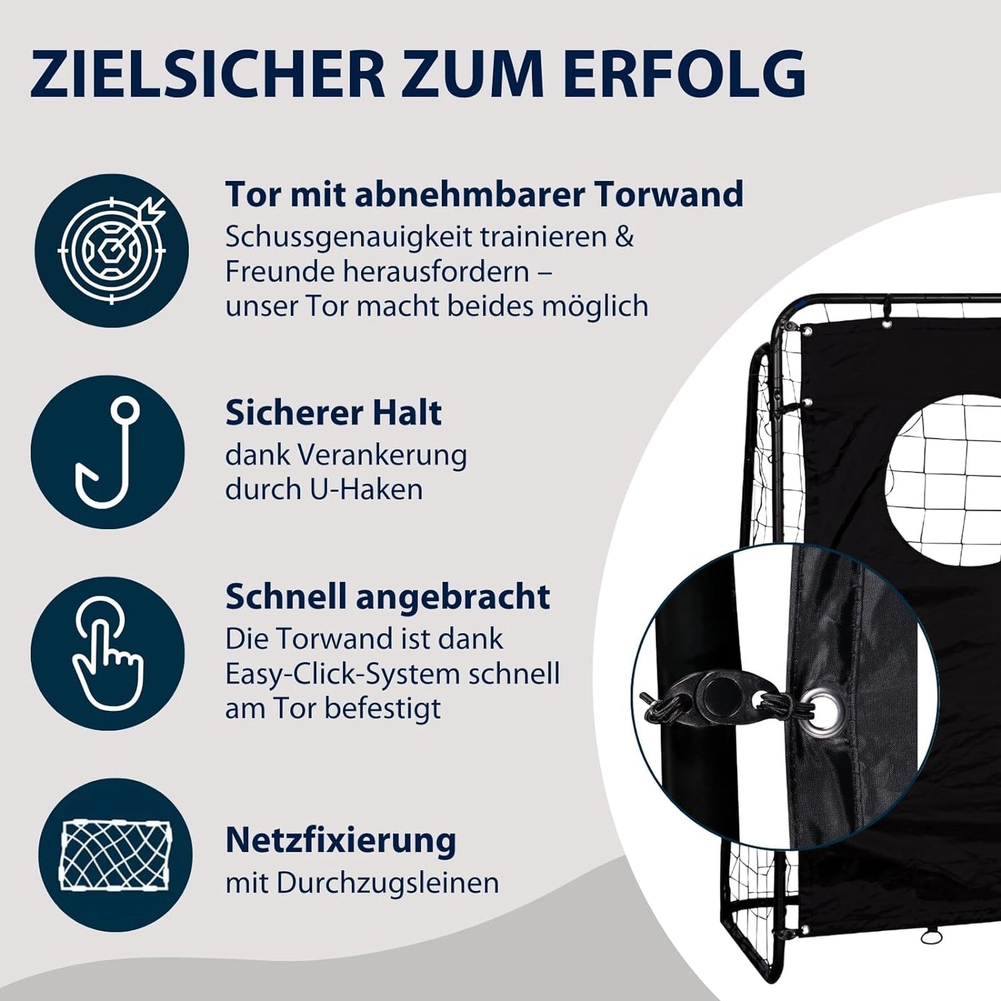 HUDORA Fußballtor Trainer mit Torwand