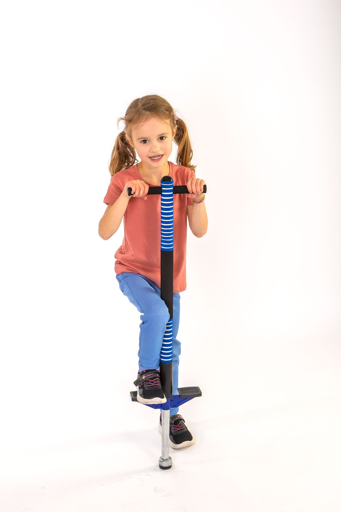 Pogo Stick blau / schwarz, Höhe 95 cm