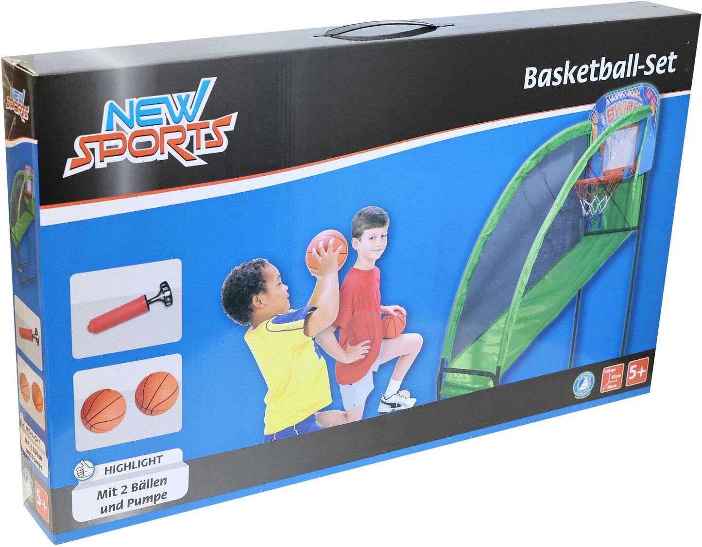 Ensemble de basket-ball d'intérieur, comprenant 2 ballons de New Sports