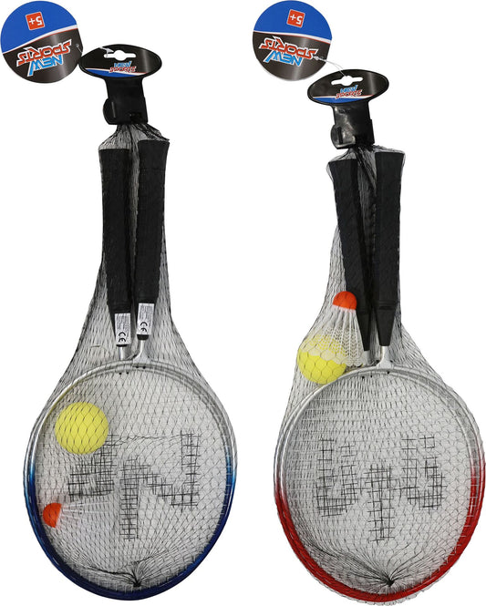 Badminton-Set Kids, mit Federbällen von New Sports