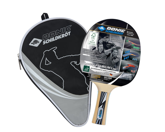 Donic Schildkröt Tischtennisschläger Legends Silver, Premium Line inkl. Hülle