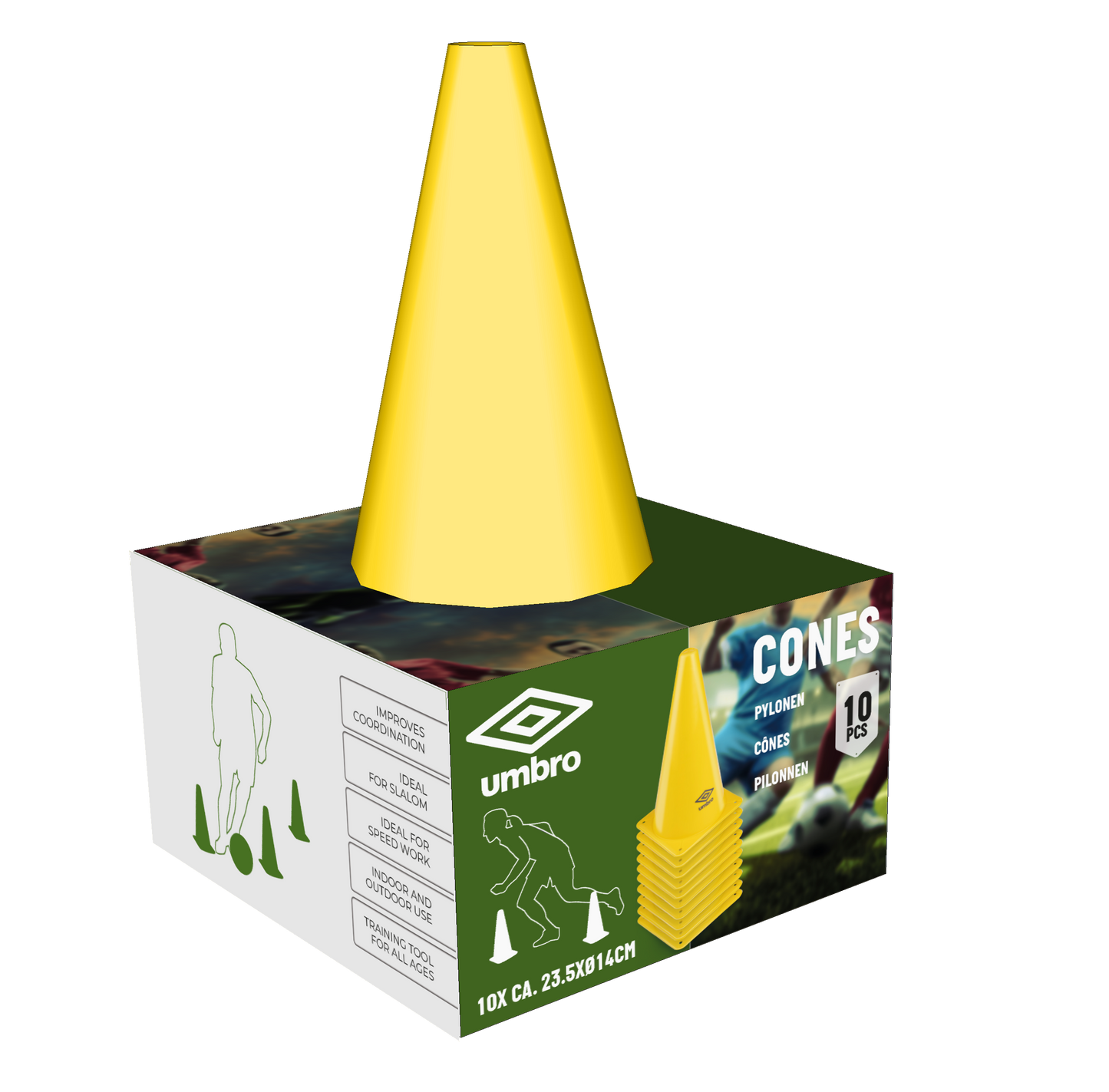 Trainingskegel / Pylonen von UMBRO, 10 Stück