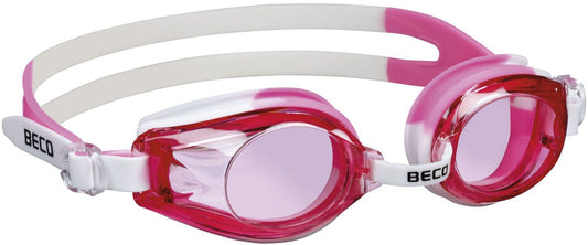 Profischwimmbrille weiß / pink für Kinder