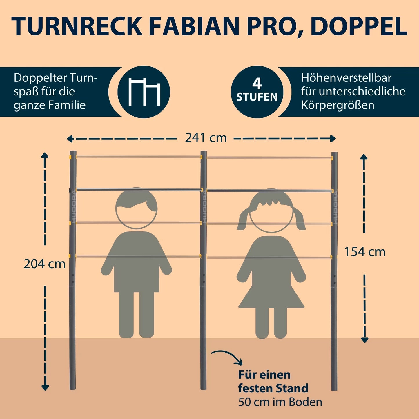 HUDORA Doppel-Turnreck Fabian Pro (B-Ware)