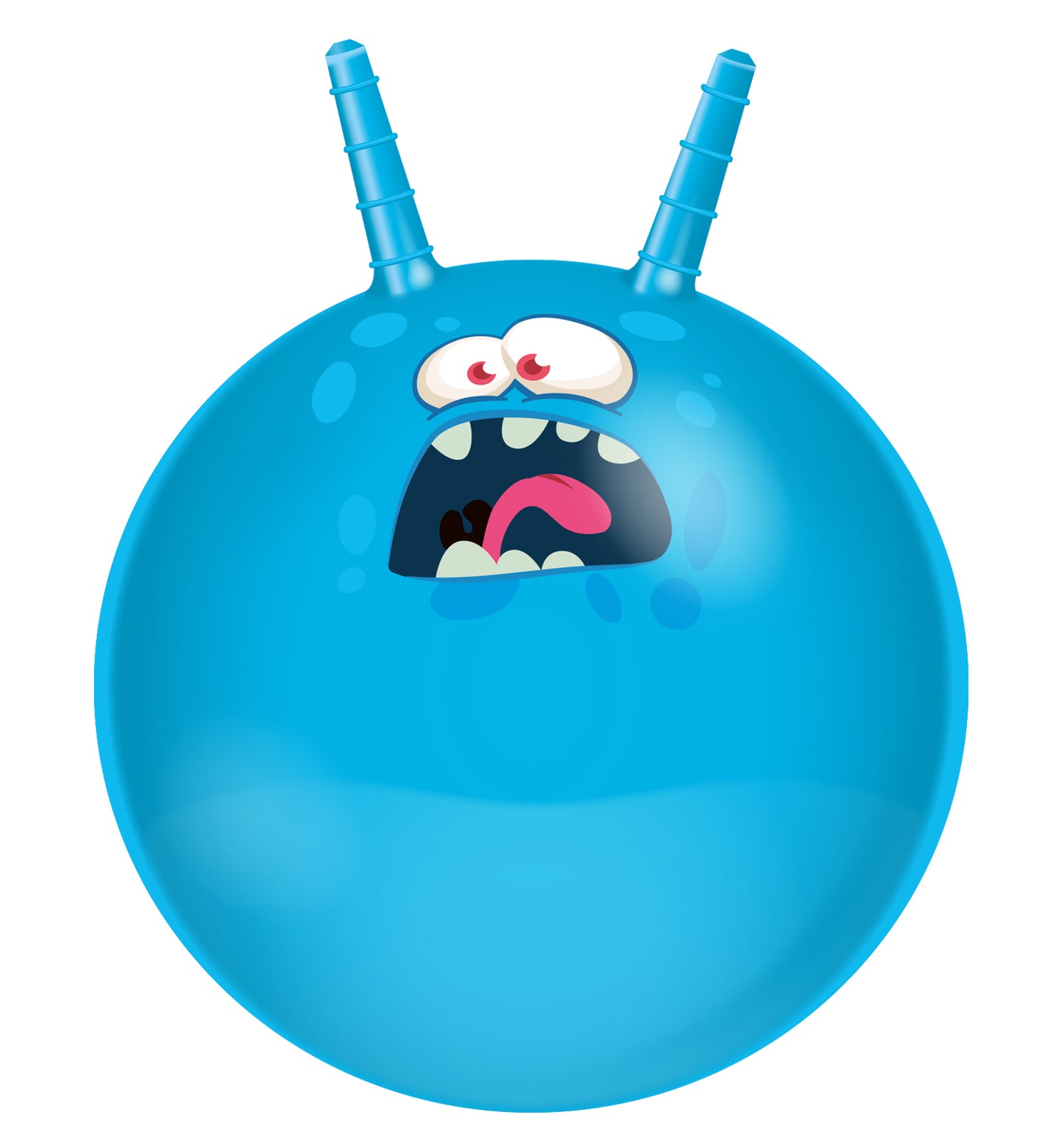 Hüpfball 45cm mit Monstergesicht von EDDY TOYS, verschiedene Farben