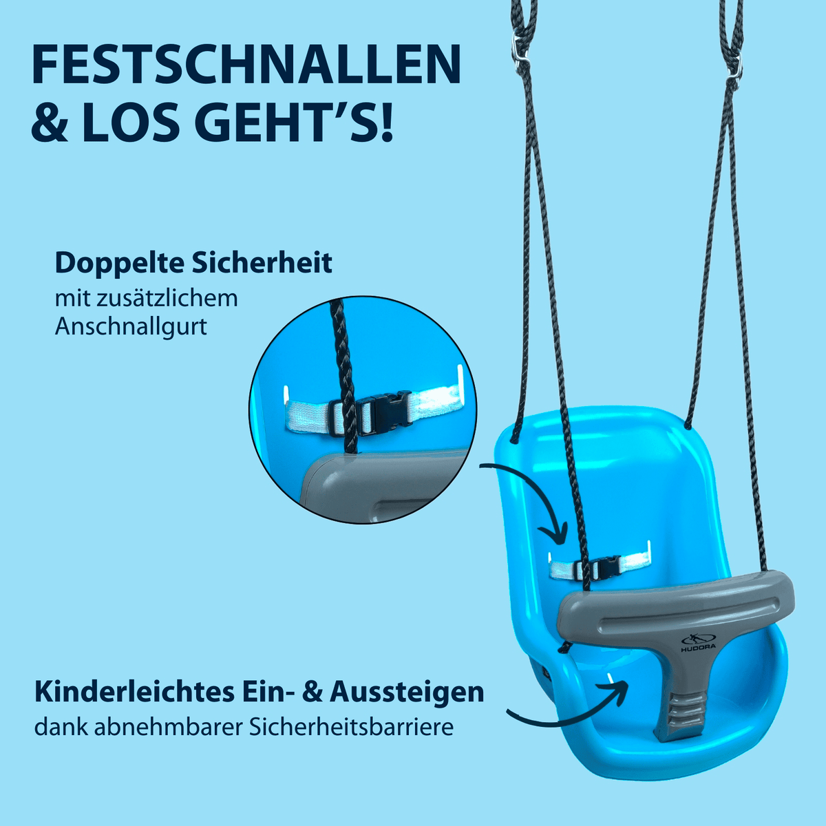HUDORA Babyhochschaukel, blau/grau