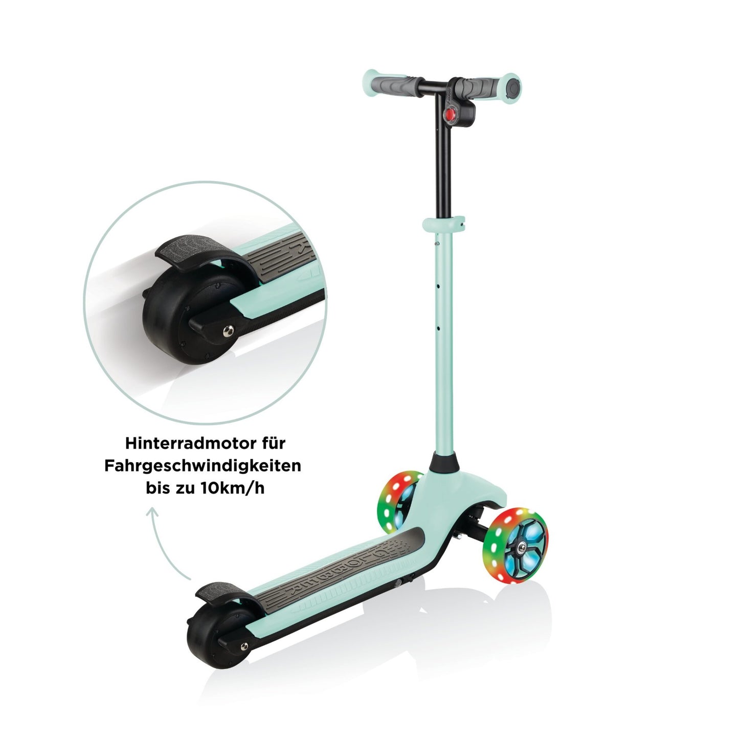 Globber E-Scooter - E-MOTION 4 PLUS mit Leuchtrollen - verschiedene Farben