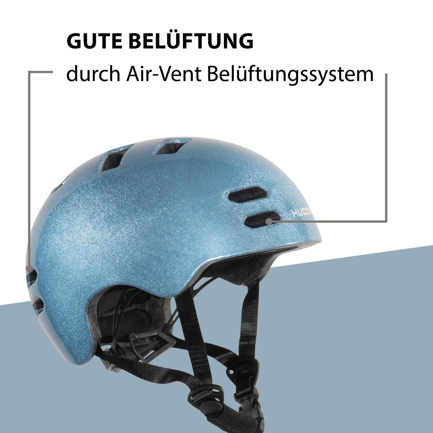 HUDORA Skaterhelm Reflect, blau