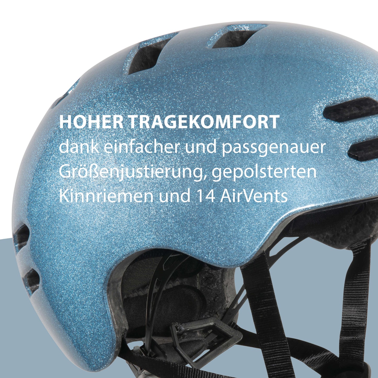 HUDORA Skaterhelm Reflect, blau