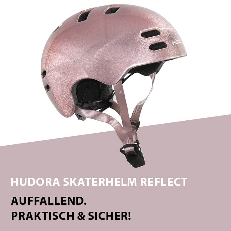 HUDORA Skaterhelm Reflect, rosé
