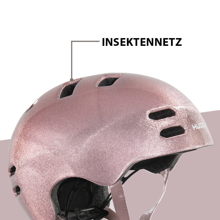 HUDORA Skaterhelm Reflect, rosé