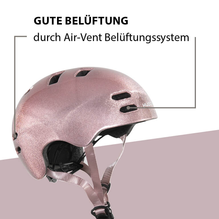 HUDORA Skaterhelm Reflect, rosé