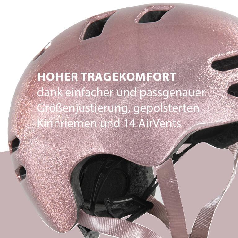 HUDORA Skaterhelm Reflect, rosé