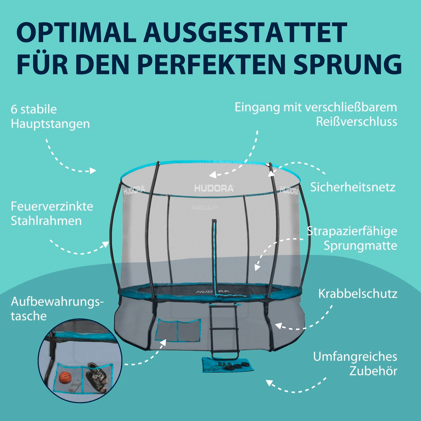 HUDORA Fantastic Complete 300V Trampolin (B-Ware)