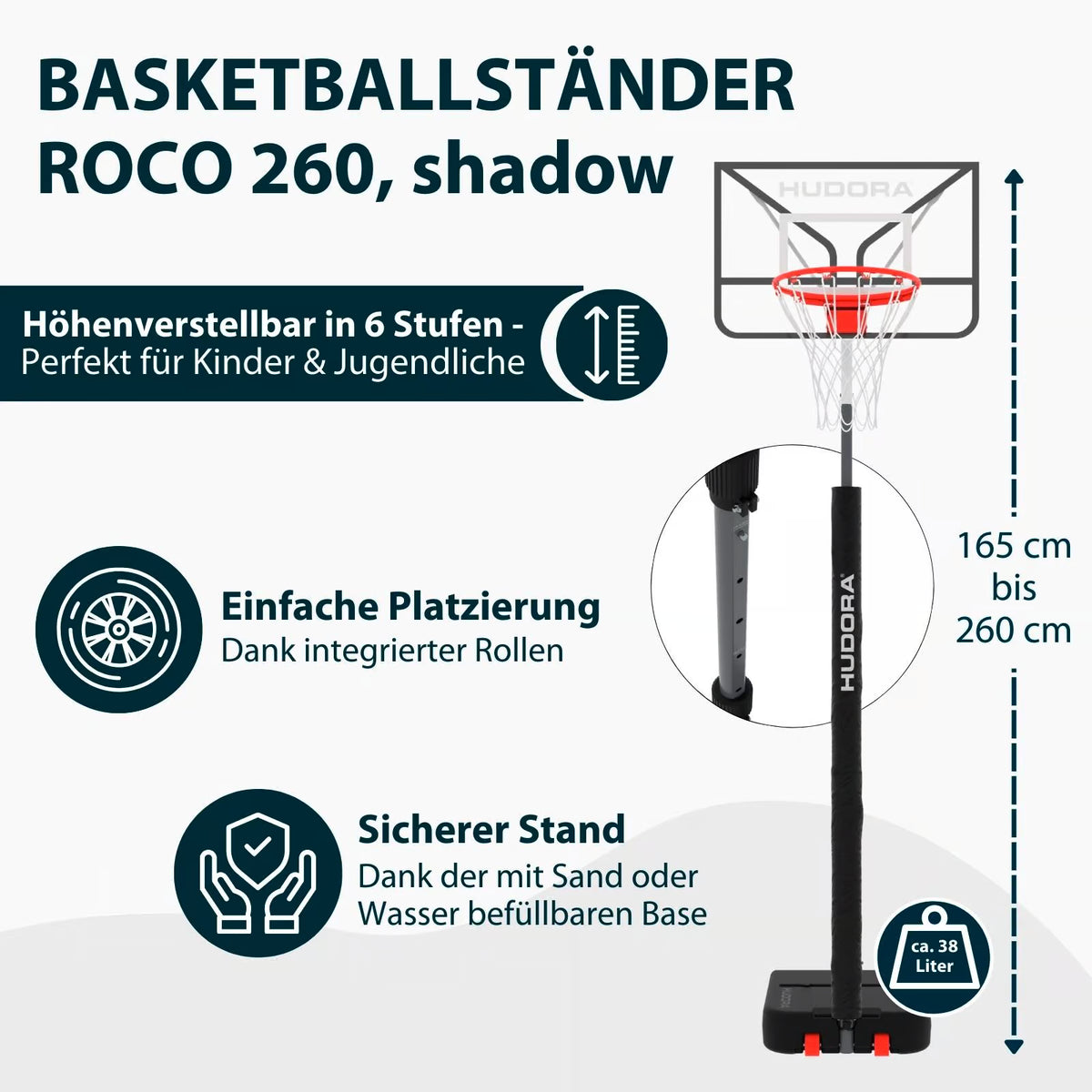 Playoff 205 du stand de basket HUDORA 