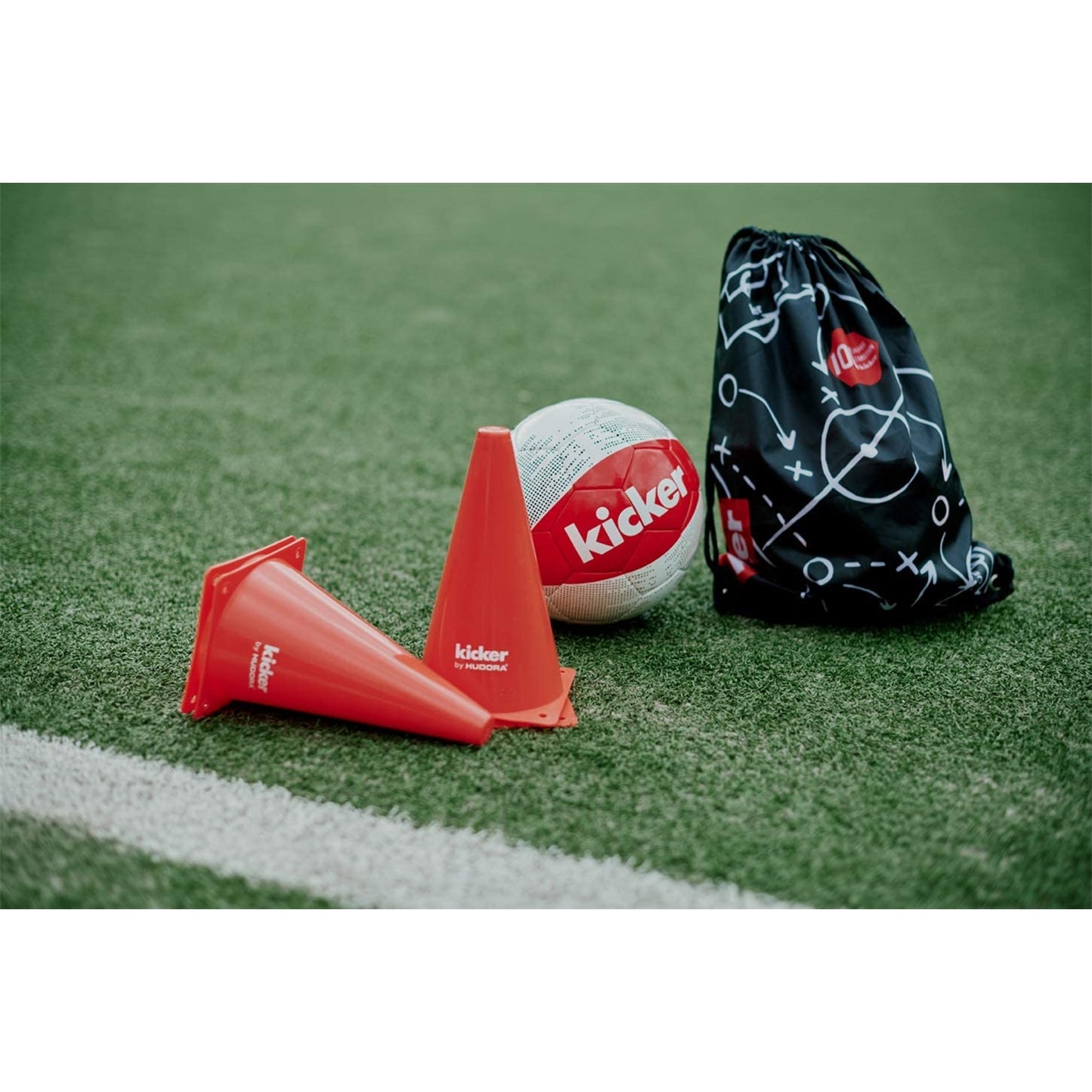 Coffret de football HUDORA - Édition Kicker, plan de match et stade