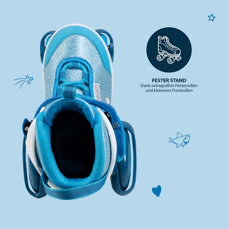 HUDORA Rollschuh My First Quad, cyan, Gr. 26-33