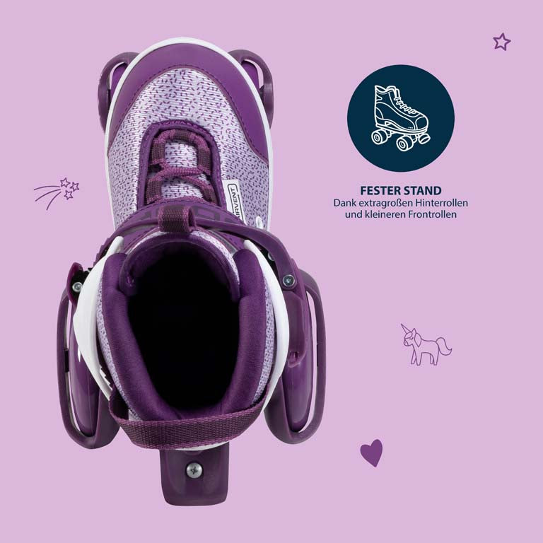 HUDORA Rollschuh My First Quad, lavender, Gr. 26-33