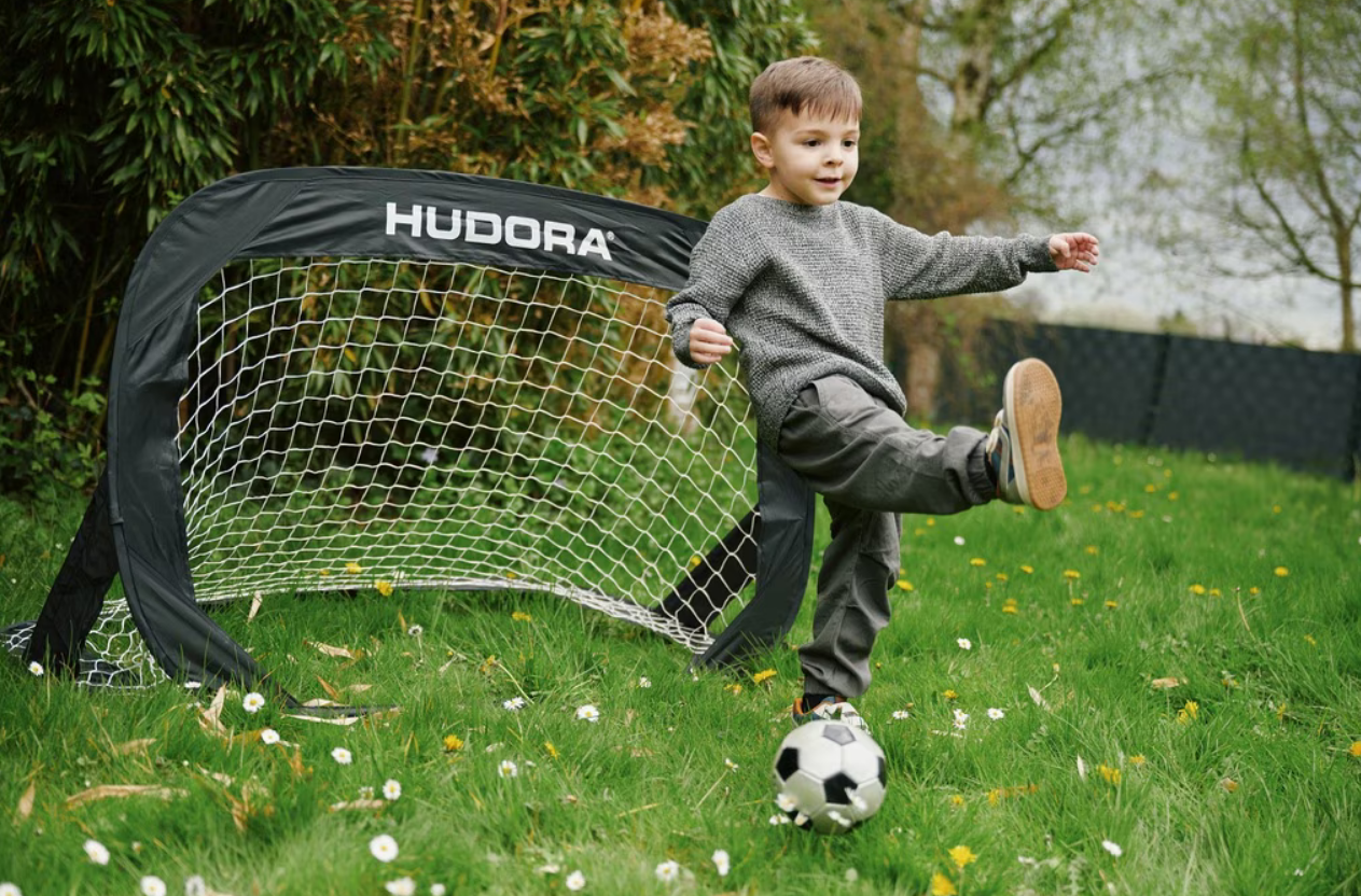 Pop Up Fußballtor, 2er Set, schwarz