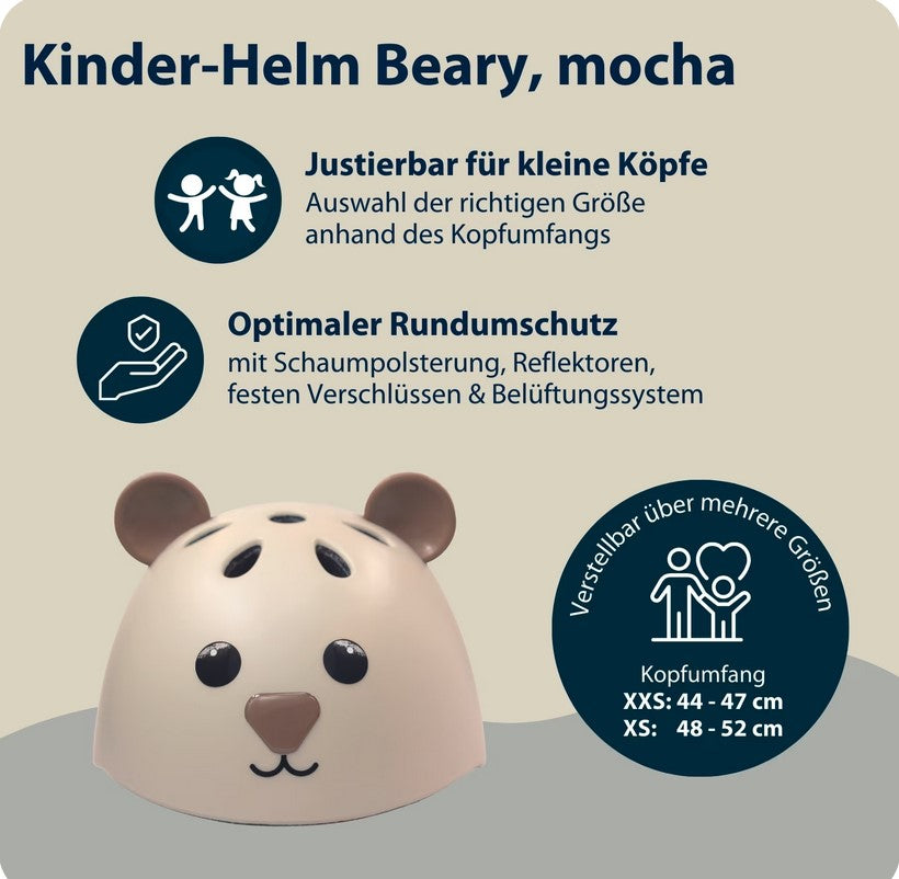 HUDORA Kinderhelm Beary, mocha