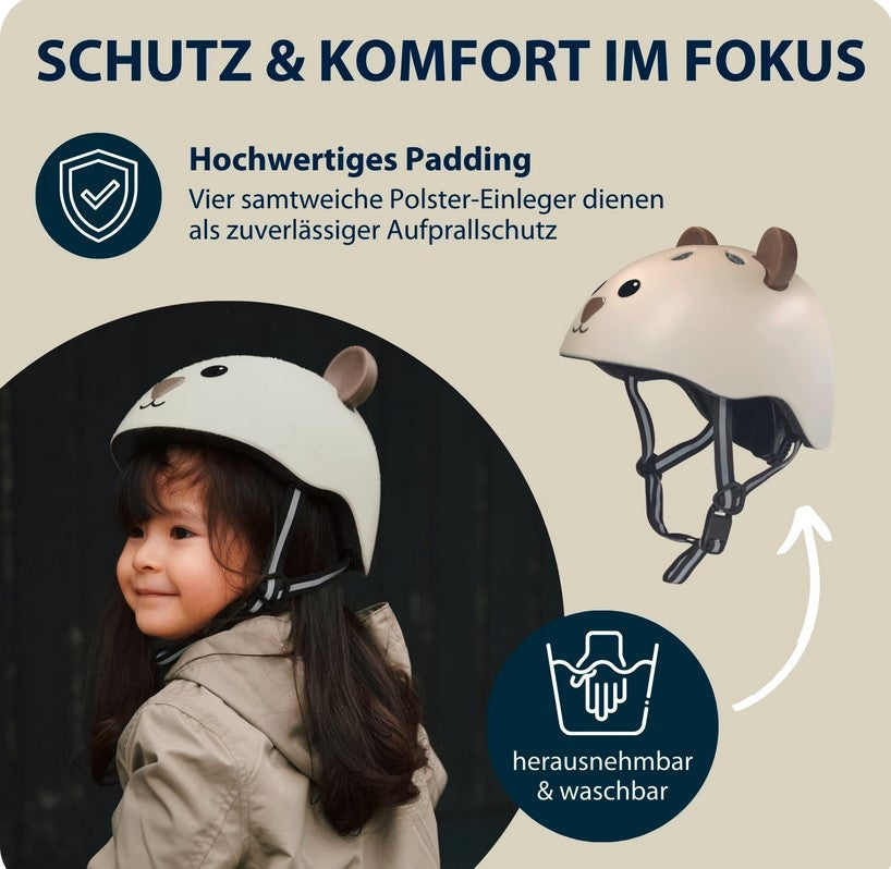 HUDORA Kinderhelm Beary, mocha