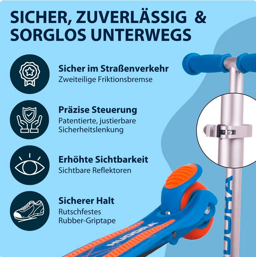 HUDORA Kinderscooter Flitzkids 2.0, blau