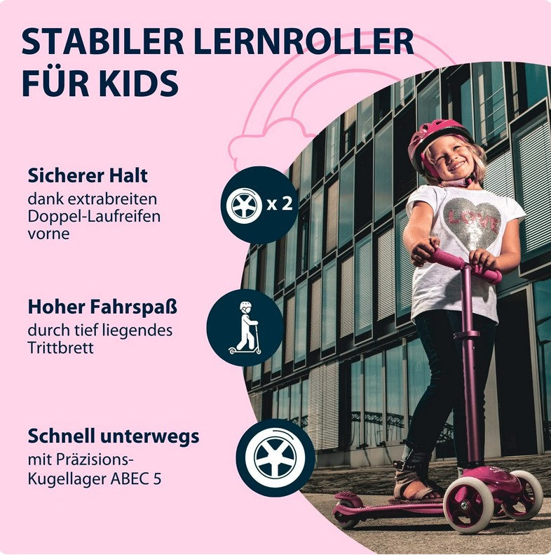 HUDORA children's scooter Flitzkids 2.0, Skate Wonders