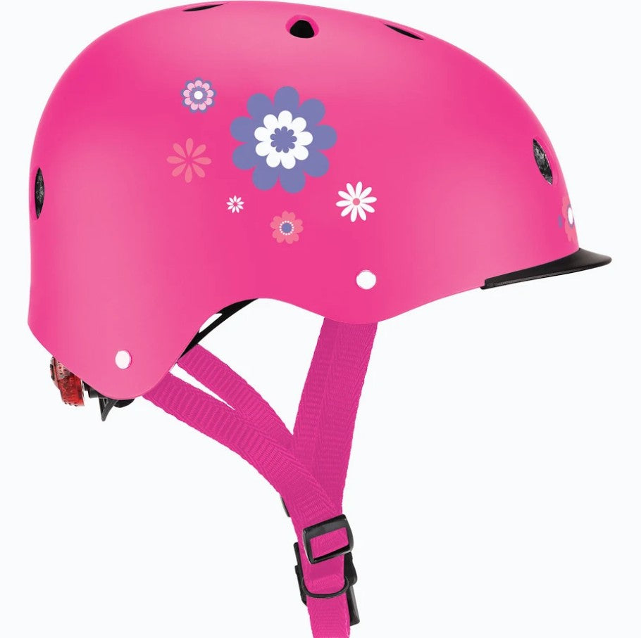 Globber Kinderhelm Elite Lights Tiefrosa - Gr. XS/S (48-53 cm)