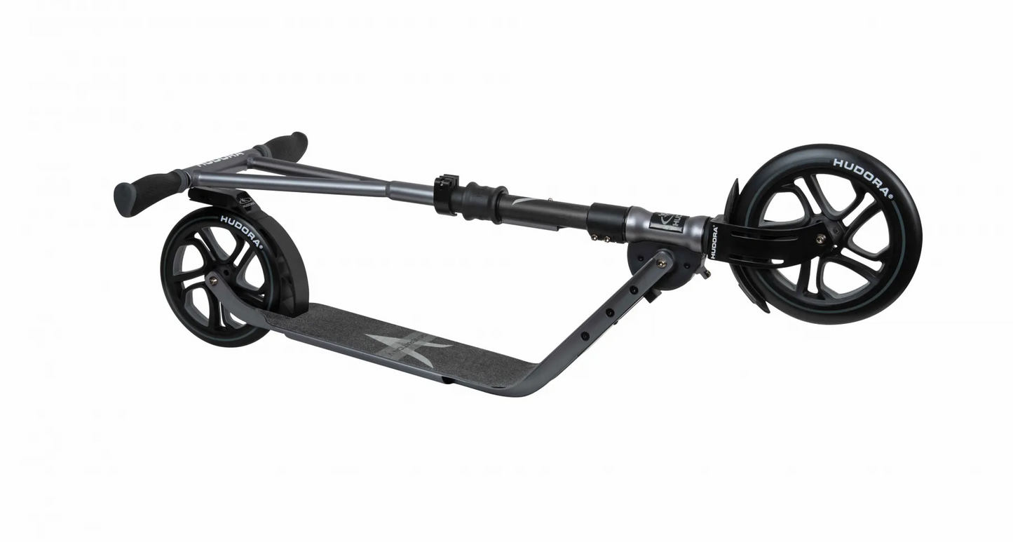 HUDORA BigWheel Generation V 230 Scooter, Anthrazit für Jugendliche & Erwachsene